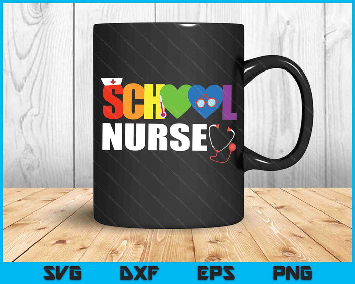 Basisschool geregistreerde verpleegster terug naar school verpleegkunde SVG PNG digitale afdrukbare bestanden