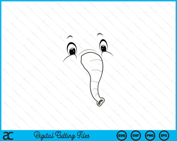 Elephant Costume Birthday Funny Kids Elephant Halloween SVG PNG Digital Printable Files