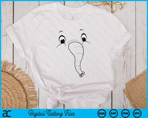 Elephant Costume Birthday Funny Kids Elephant Halloween SVG PNG Digital Printable Files