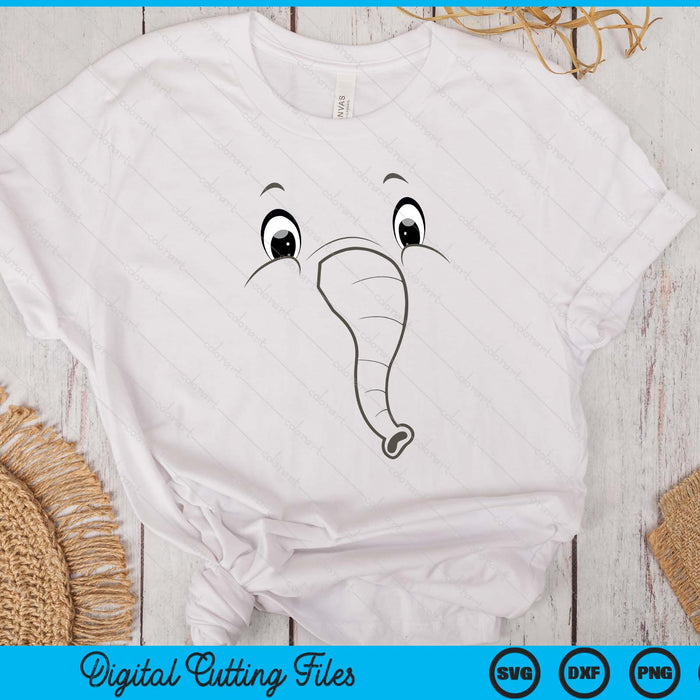 Elephant Costume Birthday Funny Kids Elephant Halloween SVG PNG Digital Printable Files