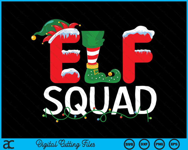 Elf Squad Christmas Matching Family SVG PNG Digital Cutting Files
