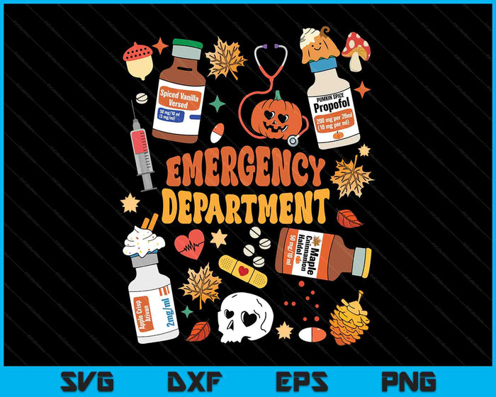 Emergency Department Funny Er Nurse Halloween Spooky Season SVG PNG Digital Printable Files