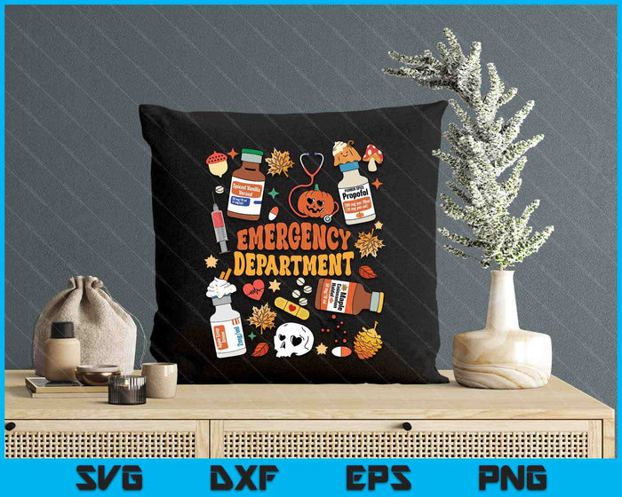 Emergency Department Funny Er Nurse Halloween Spooky Season SVG PNG Digital Printable Files