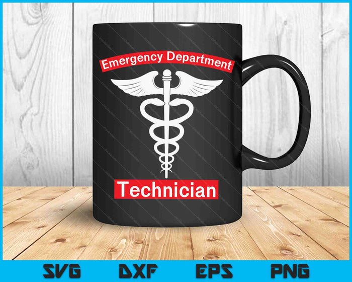Emergency Department Technician ED Tech Medical Caduceus ER SVG PNG Digital Cutting Files