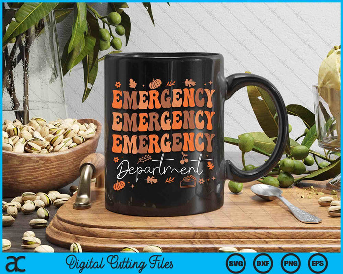 Emergency Department Thanksgiving ED Nurse ER Nurses On Back SVG PNG Digital Printable Files