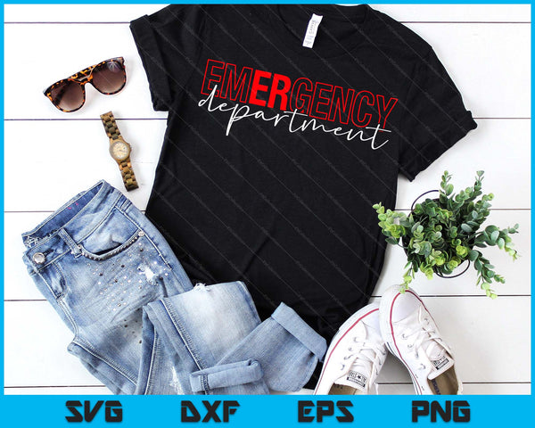 Emergency Room ER RN Nurse Department Healthcare Nursing SVG PNG Digital Printable Files