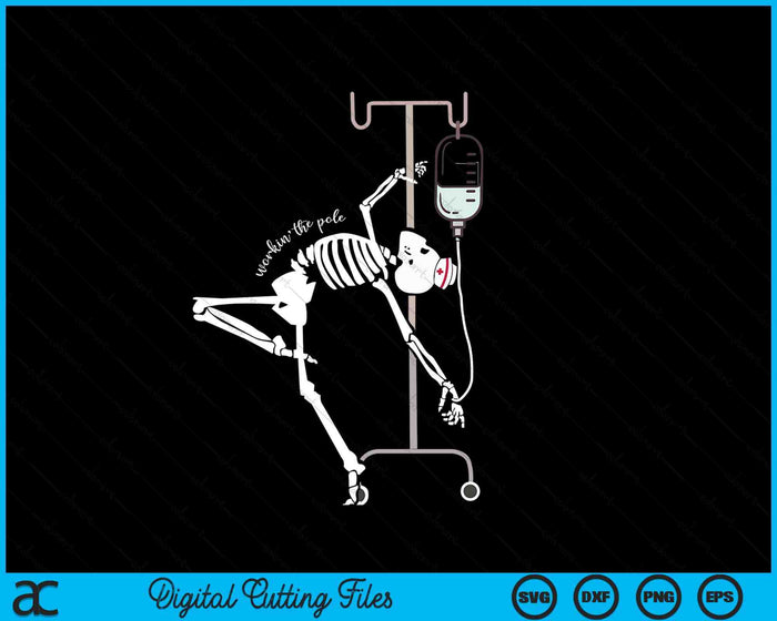 Emergency Room Nurse RN Funny ICU Skeleton Nurse SVG PNG Digital Cutting Files