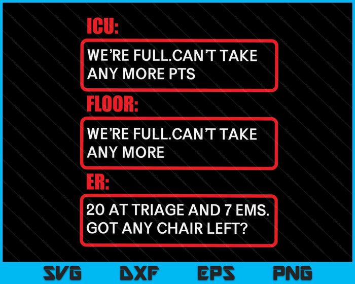 Emergency Room Technician Badge Reel ER Tech Essentials SVG PNG Digital Cutting Files