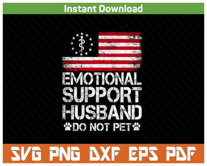 Vintage American Flag Husband Humor SVG PNG Cutting Files