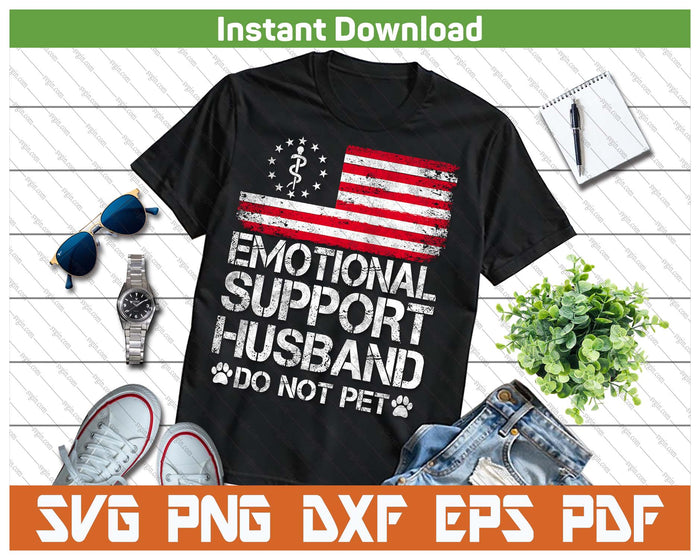 Vintage American Flag Husband Humor SVG PNG Cutting Files