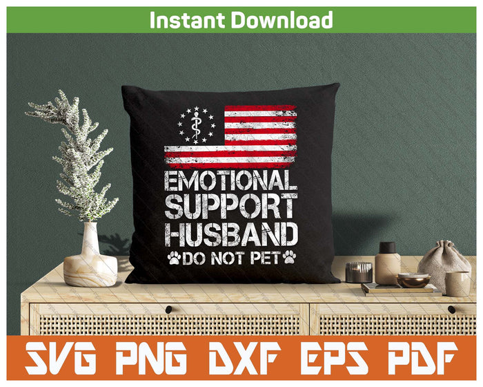 Vintage American Flag Husband Humor SVG PNG Cutting Files