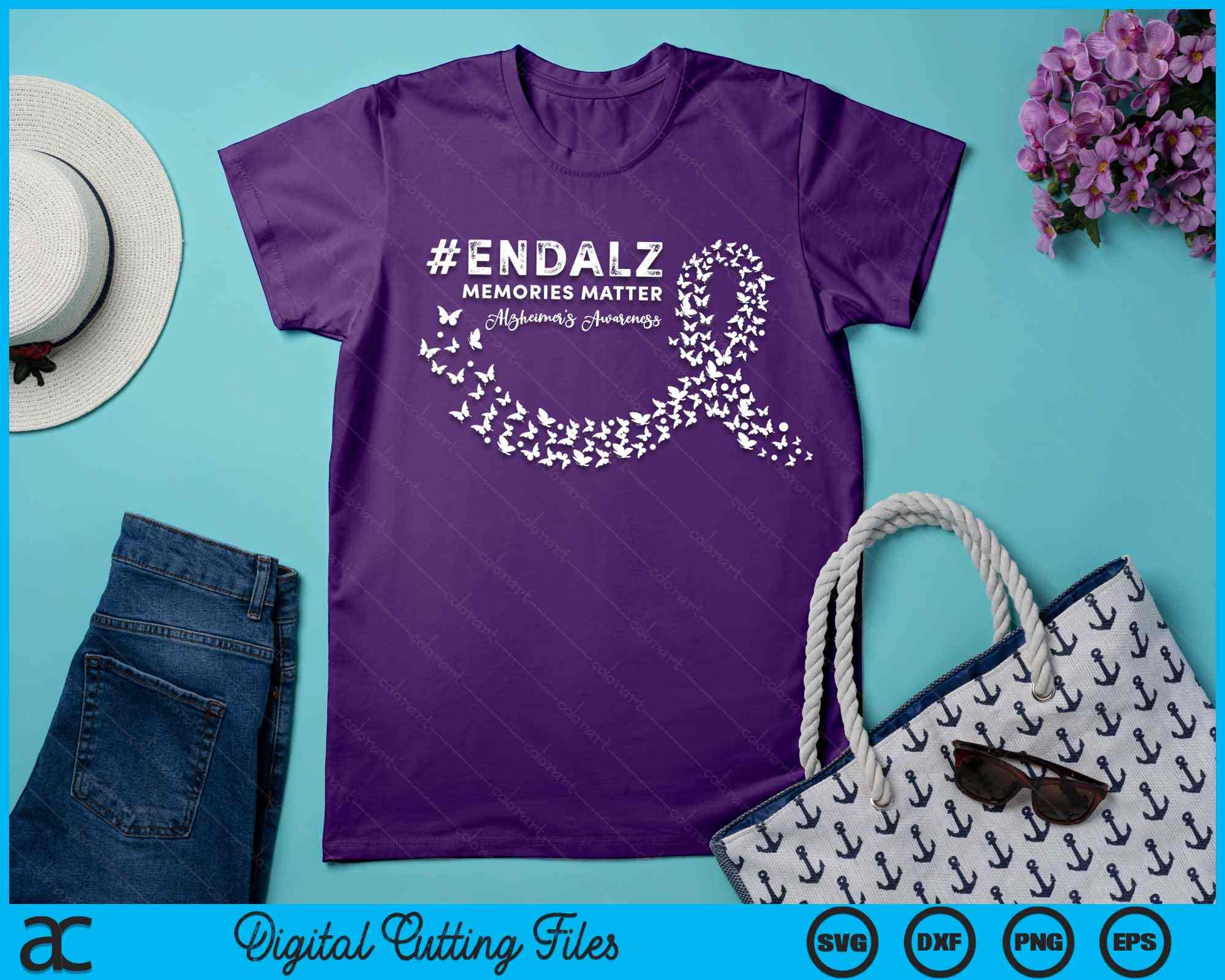 Alz Svg End Alz Memories Matter Dementia Alzheimer's Awareness SVG PNG Files ...