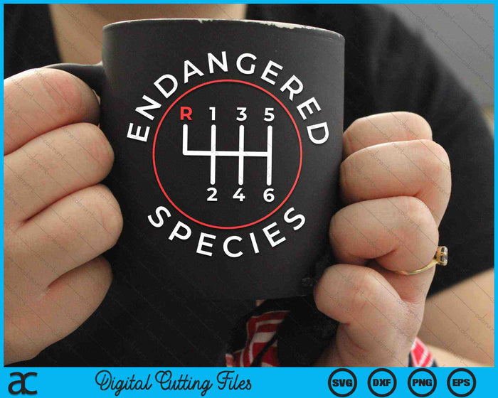 Endangered Species Manual Gearbox Stick Shift 6 Speed SVG PNG Digital Cutting Files