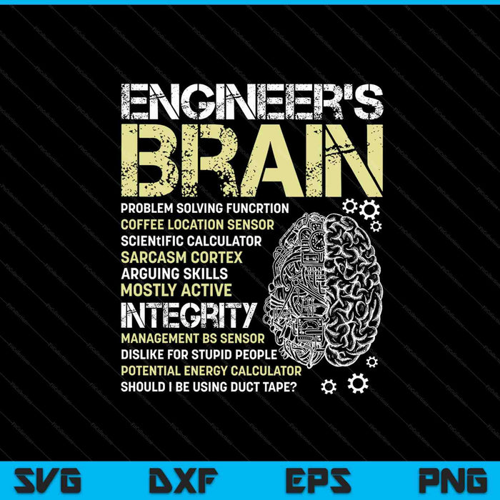 Engineer's Brain SVG PNG Cutting Printable Files