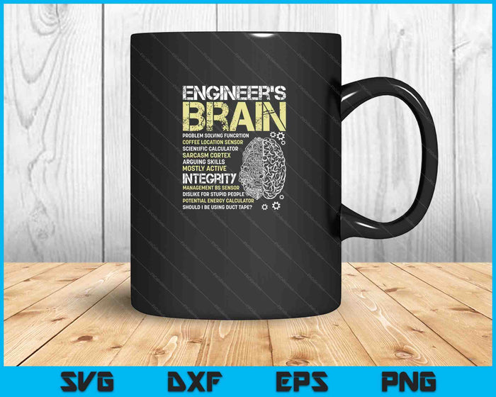 Engineer's Brain SVG PNG Cutting Printable Files