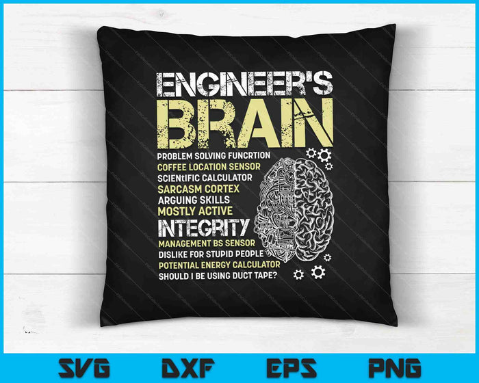 Engineer's Brain SVG PNG Cutting Printable Files