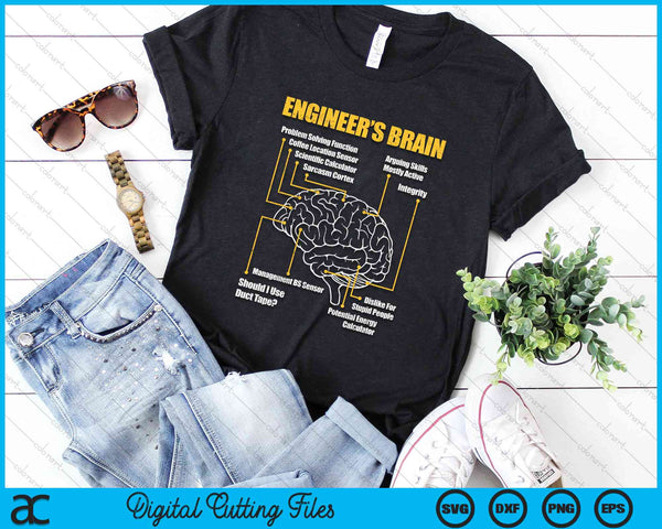 Engineer's Brain Funny Sarcastic Engineering SVG PNG Digital Cutting File