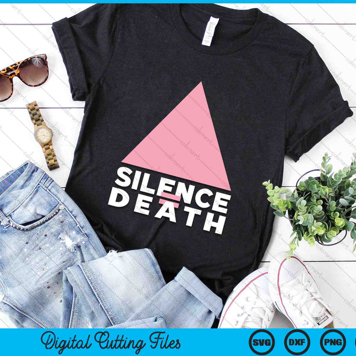 Equality Silence Death LGBTQ Gay Pride SVG PNG Digital Cutting Files