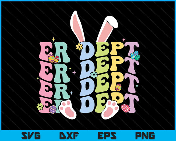 Er Nurse Emergency Department Easter Day Groovy 2 Sided SVG PNG Digital Printable Files