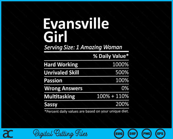 Evansville Girl IN Indiana Funny City Home Roots SVG PNG Digital Cutting Files