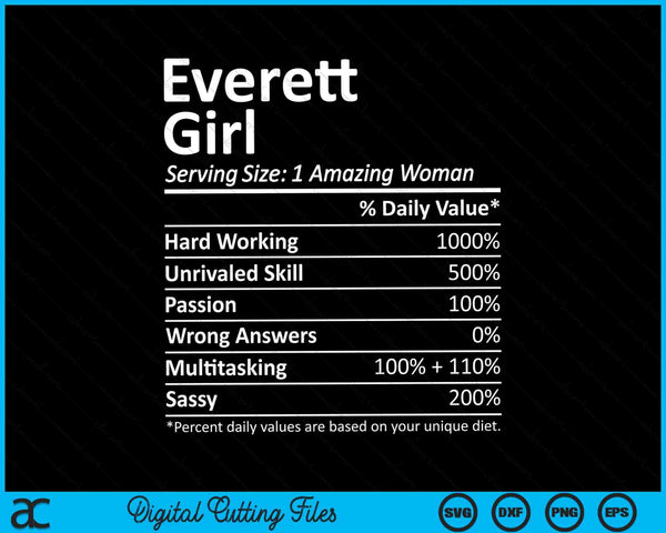 Everett girl wa Washington state city home roots SVG cut file
