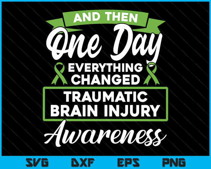 Everything Changed Traumatic Brain Injury Awareness SVG PNG Digital Printable Files