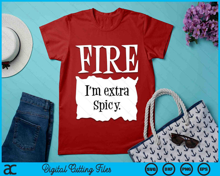 FIRE I'm Extra Spicy Hot Packet Halloween Taco Costume SVG PNG Digital Cutting Files