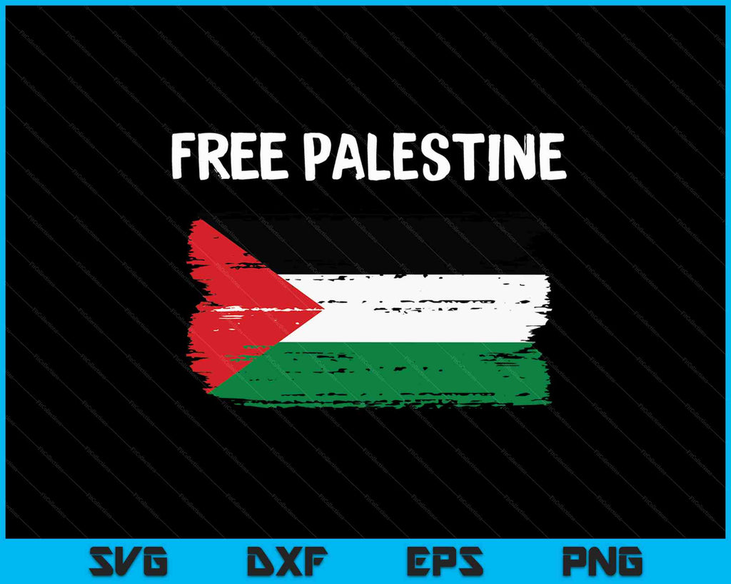 Free Palestine Distressed Palestinian Flag SVG PNG Cutting Files ...