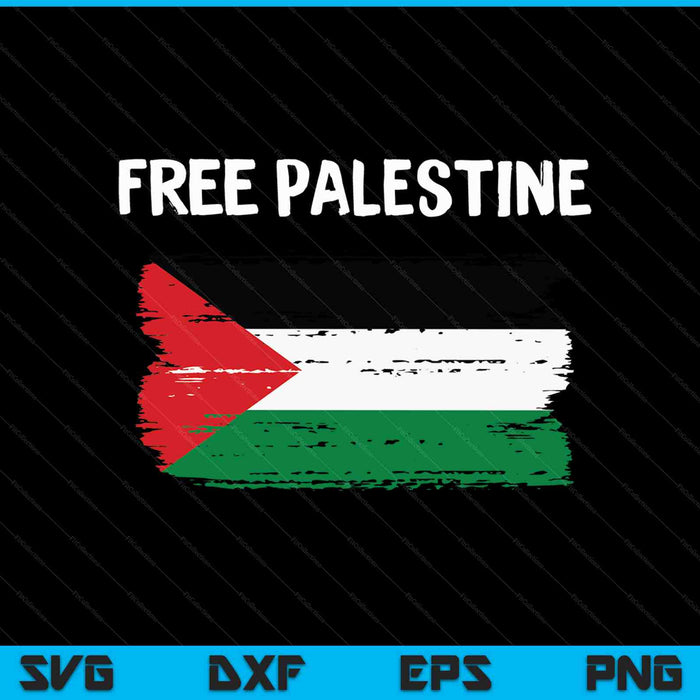 Free palestine distressed Palestinian flag SVG cut file