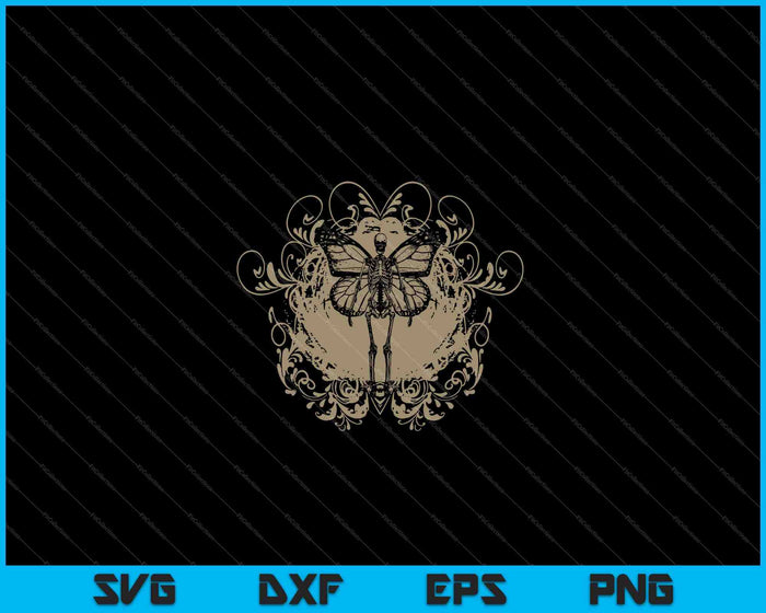 Fairy Grunge Fairycore Aesthetic Skeleton Butterfly SVG PNG Cutting Printable Files