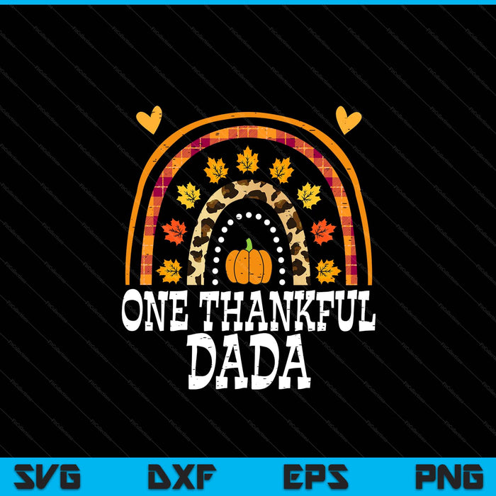 Fall rainbow one thankful dada Thanksgiving fall SVG cut file