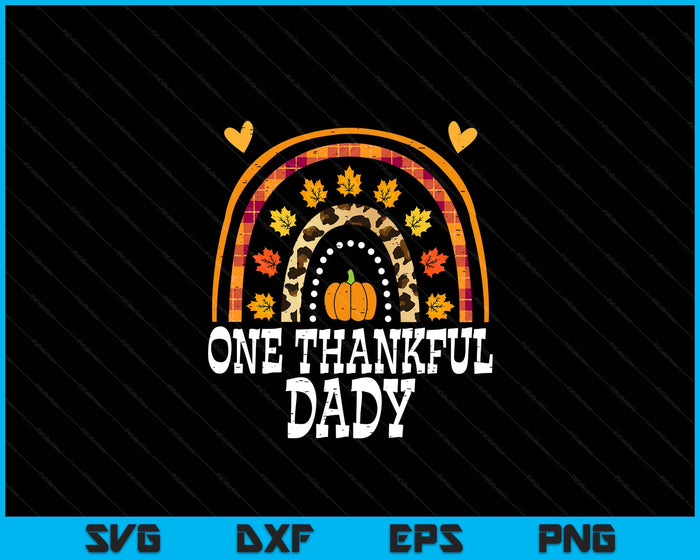 Fall Rainbow One Thankful Dady Thanksgiving Fall SVG PNG Digital Printable Files