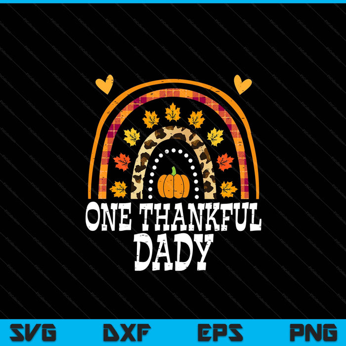 Fall rainbow one thankful dady Thanksgiving fall SVG cut file