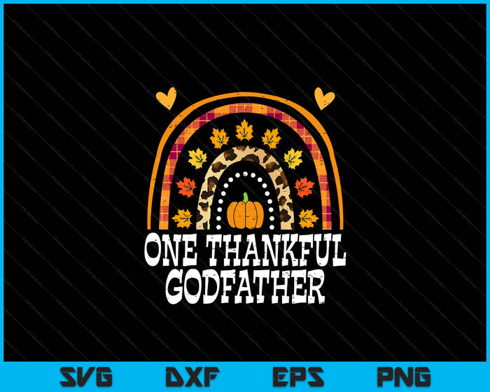 Fall Rainbow One Thankful Godfather Thanksgiving Fall SVG PNG Digital Printable Files