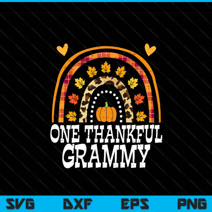 Fall rainbow one thankful grammy Thanksgiving fall SVG cut file