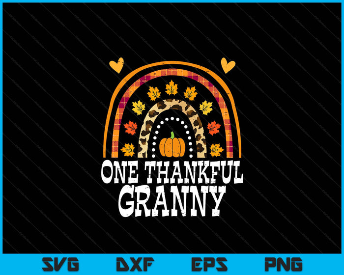 Fall Rainbow One Thankful Granny Thanksgiving Fall SVG PNG Digital Printable Files