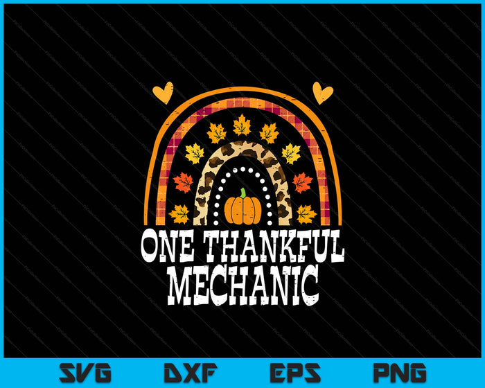 Fall Rainbow One Thankful Mechanic Thanksgiving Fall SVG PNG Digital Printable Files