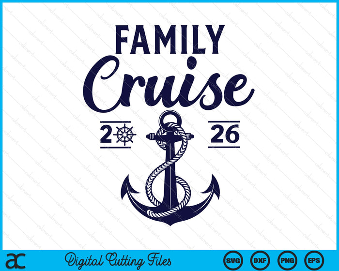 Family Cruise 2026 Summer Vacation Family Matching Group SVG PNG Digital Printable Files