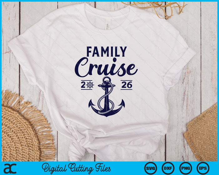 Family Cruise 2026 Summer Vacation Family Matching Group SVG PNG Digital Printable Files