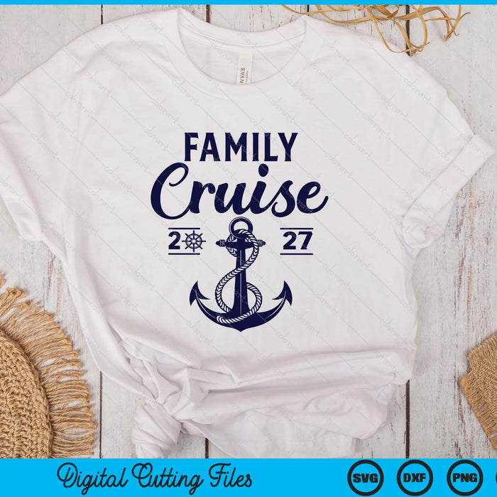 Family Cruise 2027 Summer Vacation Family Matching SVG PNG Digital Printable Files