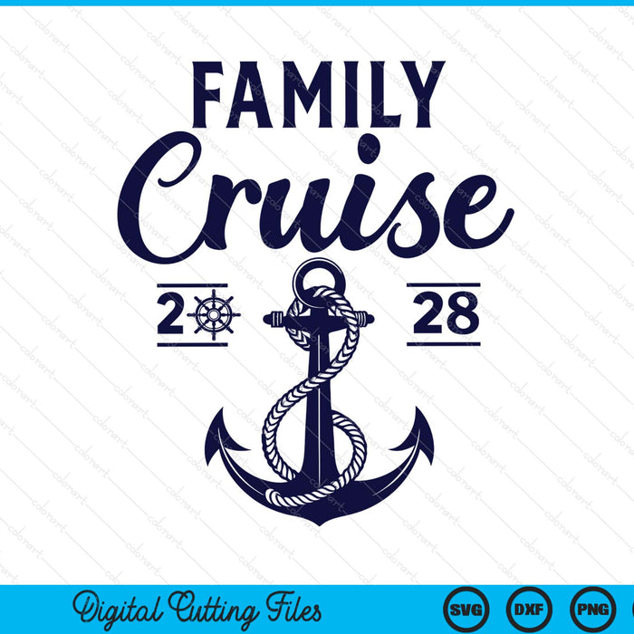 Family Cruise 2028 Summer Vacation Family Matching SVG PNG Digital Printable Files