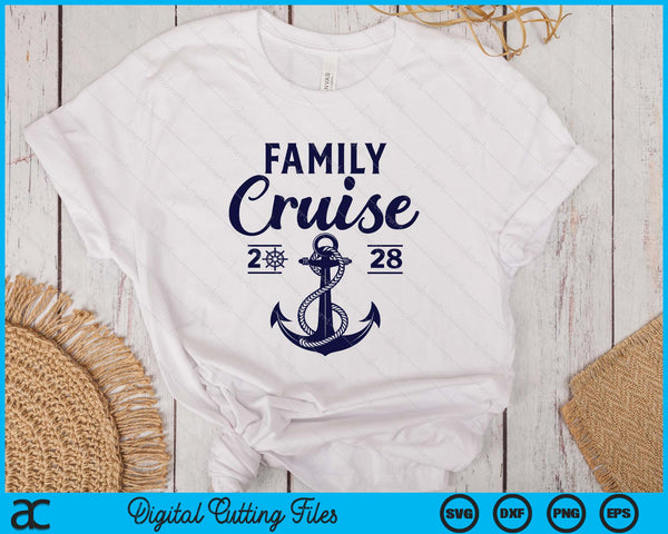 Family Cruise 2028 Summer Vacation Family Matching SVG PNG Digital Printable Files