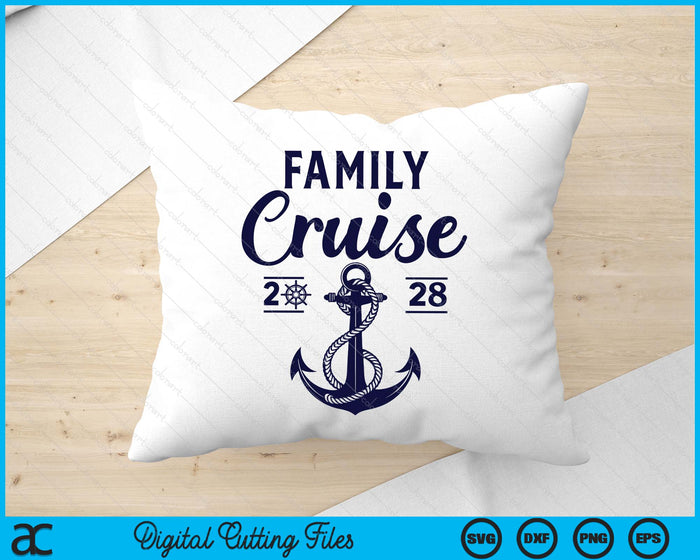 Family Cruise 2028 Summer Vacation Family Matching SVG PNG Digital Printable Files