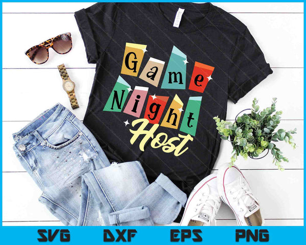 Familiespelavond - Game Night Host SVG PNG digitale snijbestanden