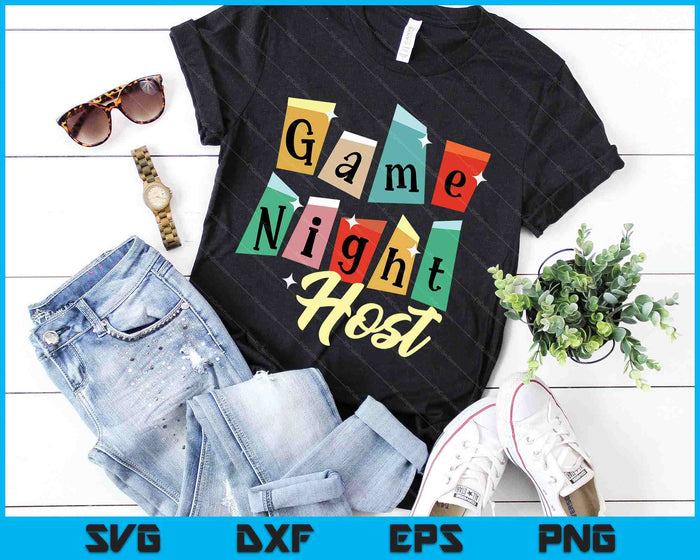 Family Game Night - Game Night Host SVG PNG Digital Cutting Files