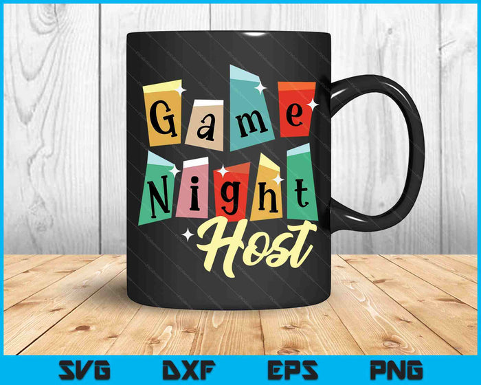 Family Game Night - Game Night Host SVG PNG Digital Cutting Files