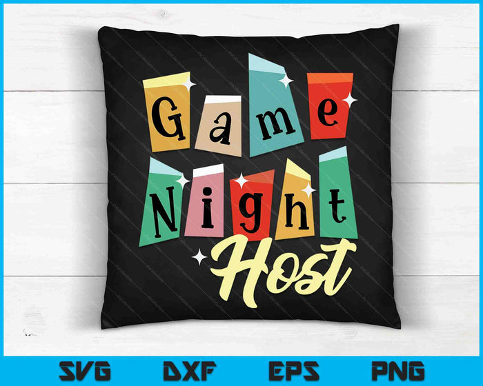 Family Game Night - Game Night Host SVG PNG Digital Cutting Files