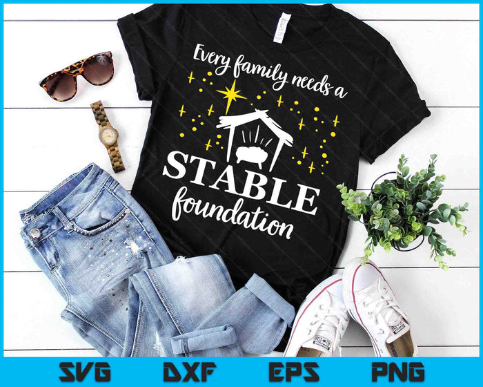 Family Stable Foundation Christian Jesus Christmas Xmas SVG PNG Digital Printable Files