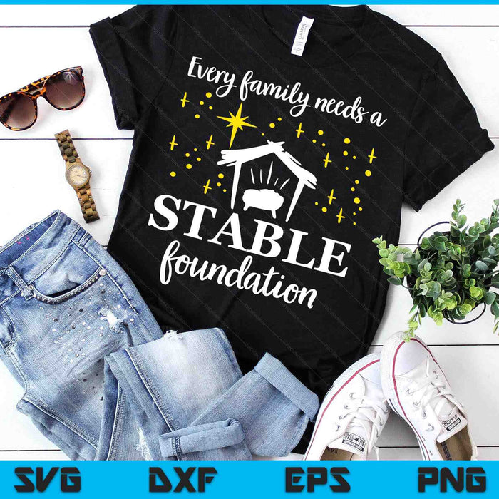 Family Stable Foundation Christian Jesus Christmas Xmas SVG PNG Digital Printable Files