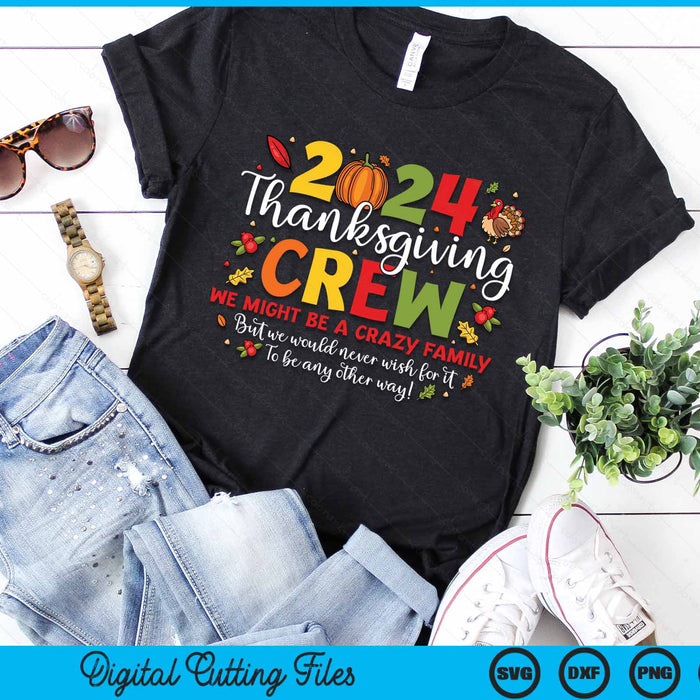 Family Thanksgiving 2024 Thanksgiving Crew Turkey Matching SVG PNG Digital Cutting File